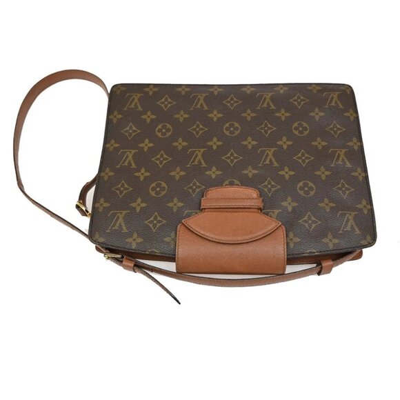 LOUIS VUITTON Courcelles Shoulder Bag Monogram Leather Brown - Picture 5 of 14